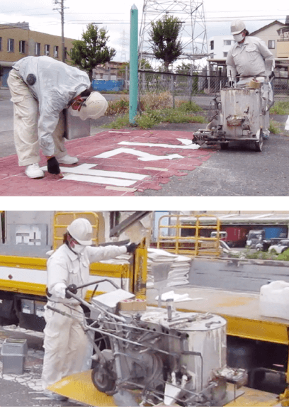 道路のライン工事の仕事について